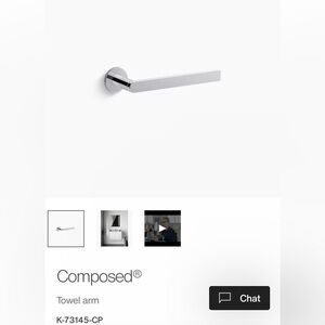 Kohler Composed® Towel Holder Polished Chrome 
K-73145-CP